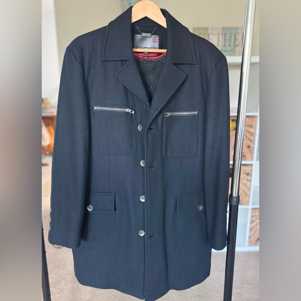 Guess Jean Black Pea Winter Coat With Insulation